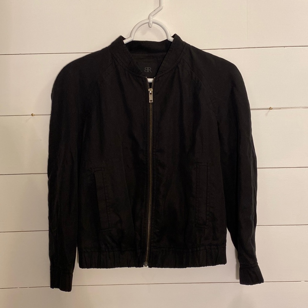 Banana Republic Black Bomber Jacket